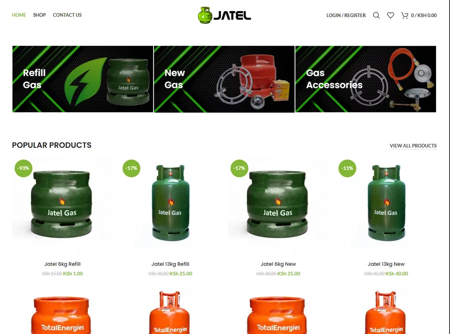 Jatel Gas online store