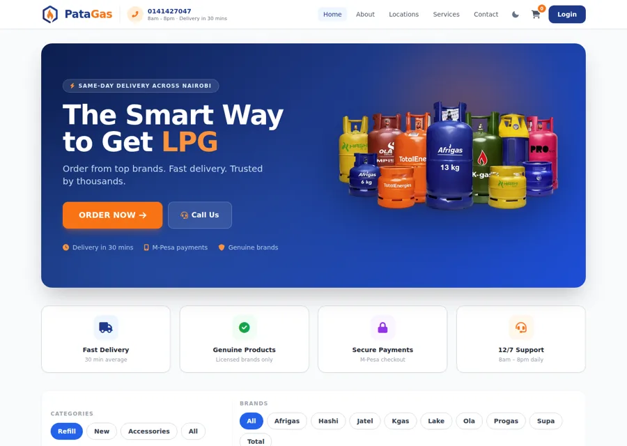 PataGas LPG ordering system