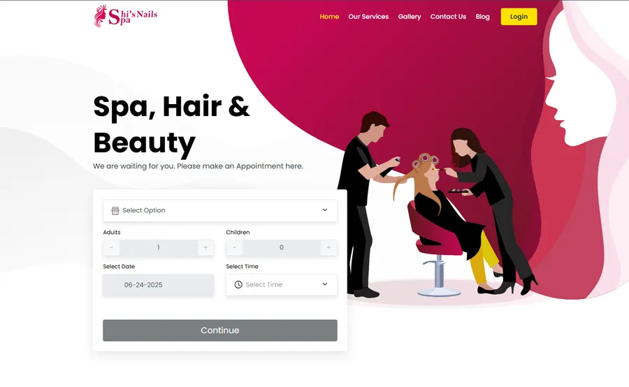 Shi's Nails Spa booking system