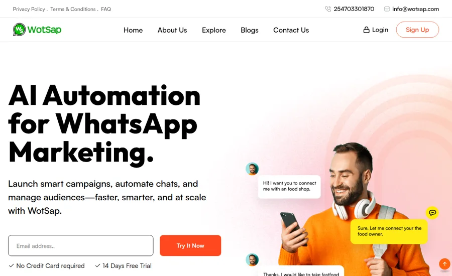 WotSap — WhatsApp marketing and automation platform