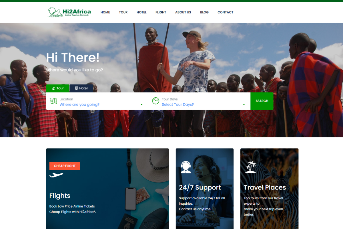 Hi2Africa: Travel & Tour Booking Platform with Hotels, Flights, and Payment Gateways